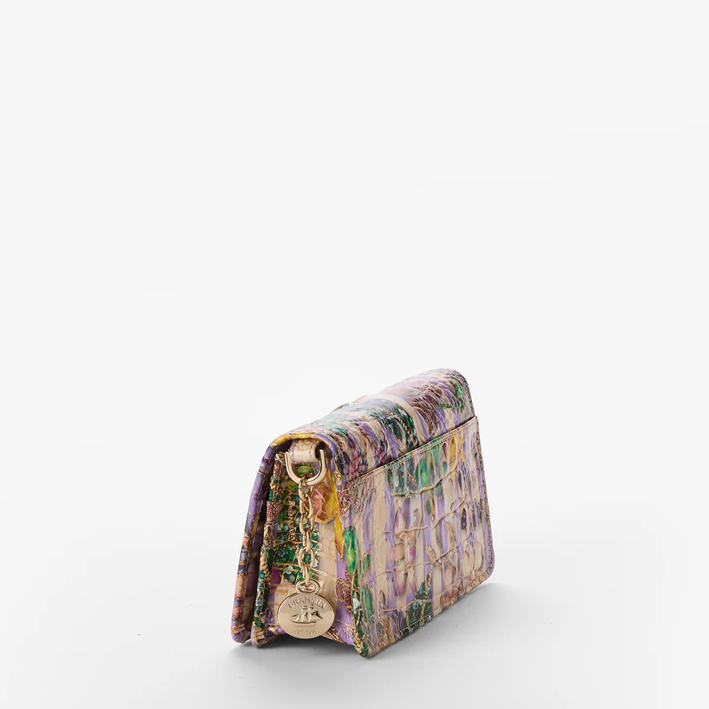 Brahmin Melbourne Collection Minuette Crossbody, Pinstripe Petals