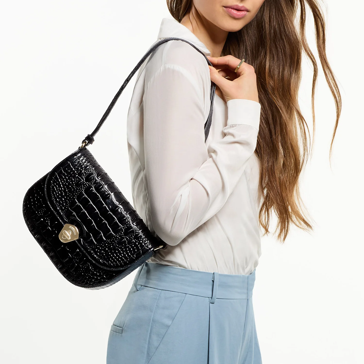 Brahmin Melbourne Collection Portia Crossbody, Electric Fuchsia