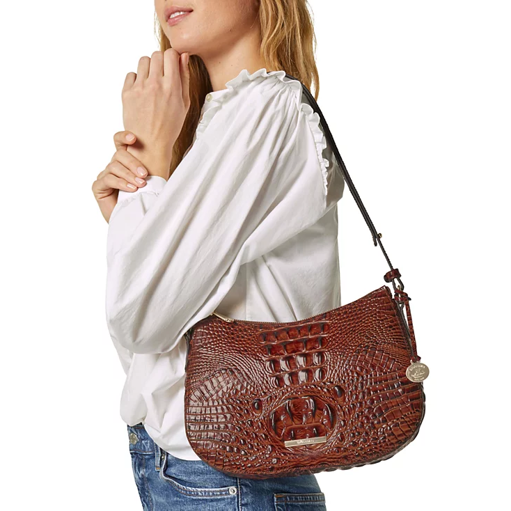 Brahmin Melbourne Collection Shayna Crossbody, Snowball Drift