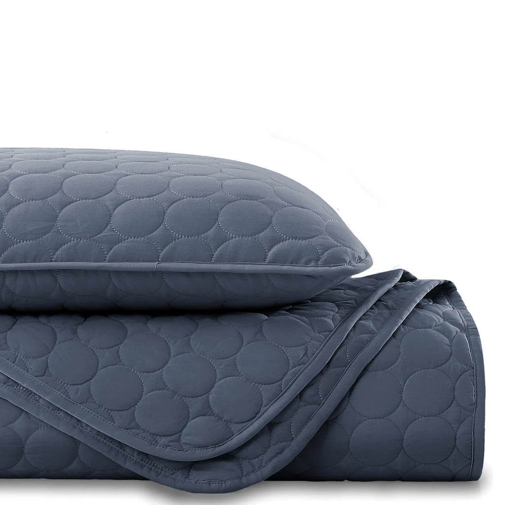 Circles Classic Quilt Set, Navy Blue