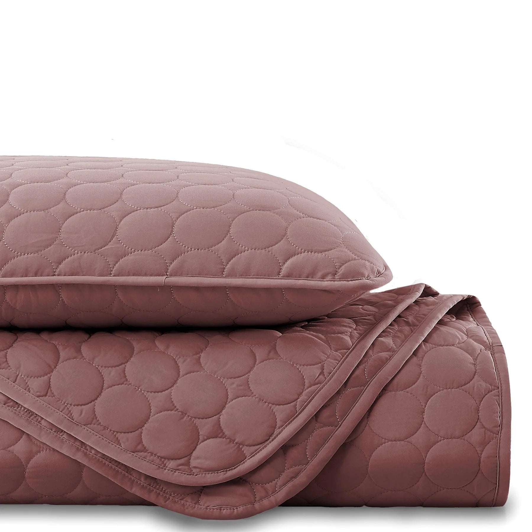 Circles Classic Quilt Set, Rose