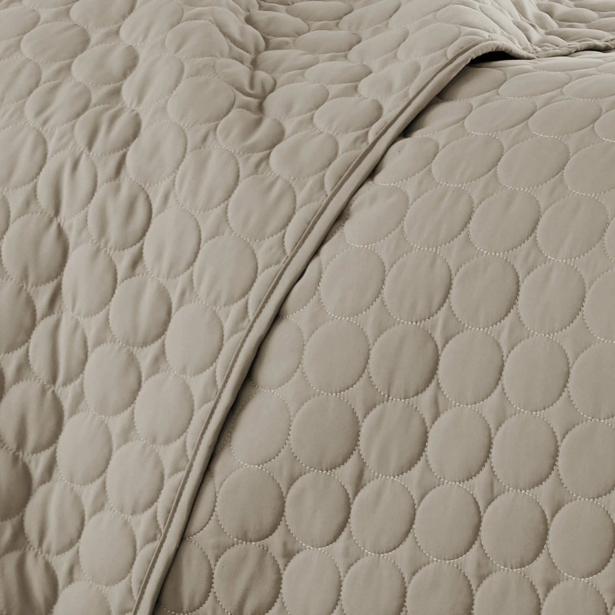 Circles Classic Quilt Set, Taupe