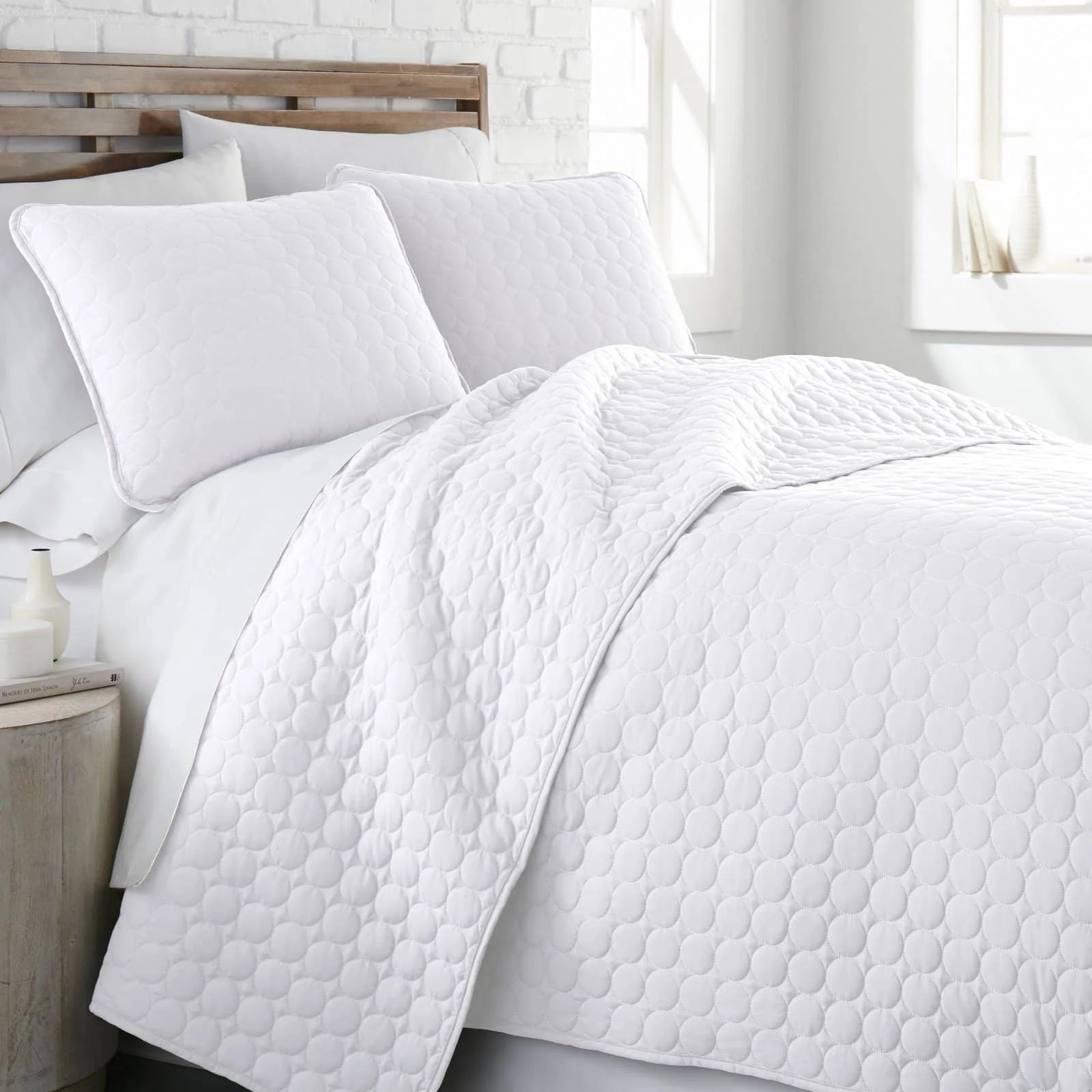 Circles Classic Quilt Set, Taupe