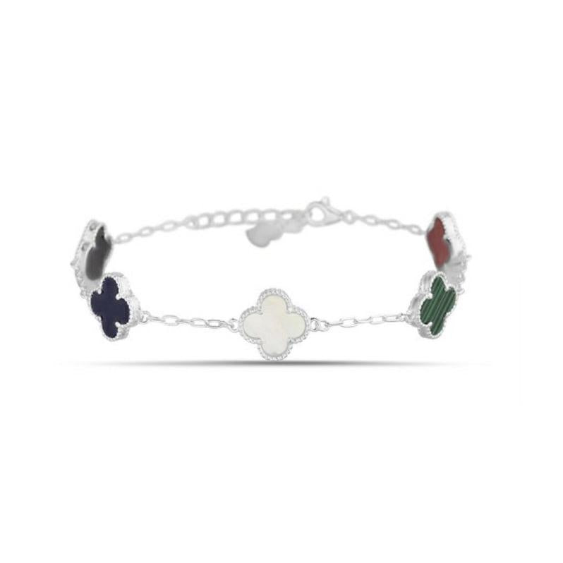 Clover Multi Stone Bracelet