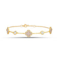 Clover Pink Quartz Bracelet