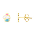 Cupcake Enamel Earrings