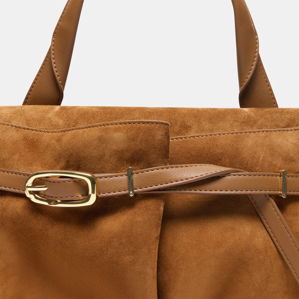 Dolce Vita Borgo Suede Satchel, Dark Tan