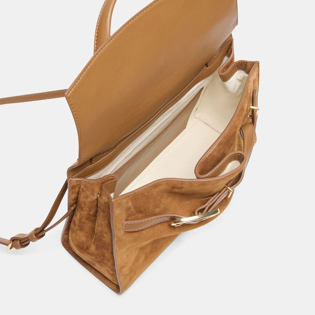 Dolce Vita Borgo Suede Satchel, Dark Tan