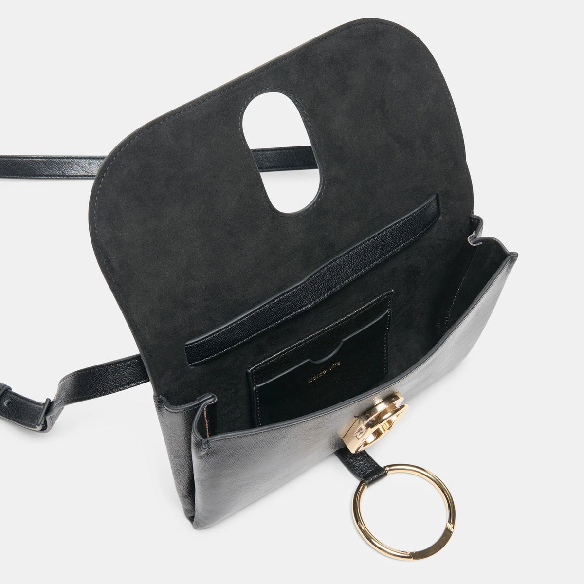 Dolce Vita Prism Leather Crossbody, Black