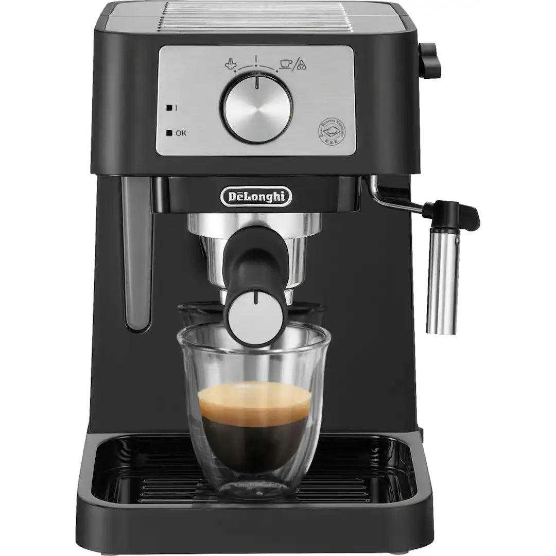 De'Longhi Stilosa 15 Bar Pump Espresso Machine, Black and Stainless