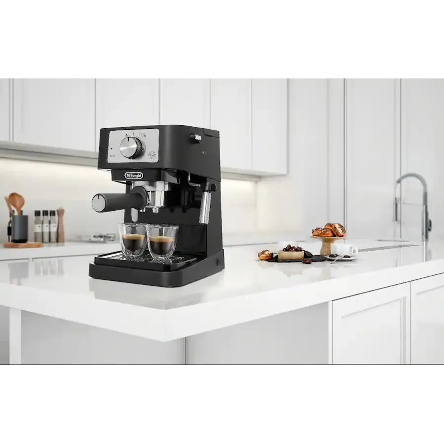 De'Longhi Stilosa 15 Bar Pump Espresso Machine, Black and Stainless