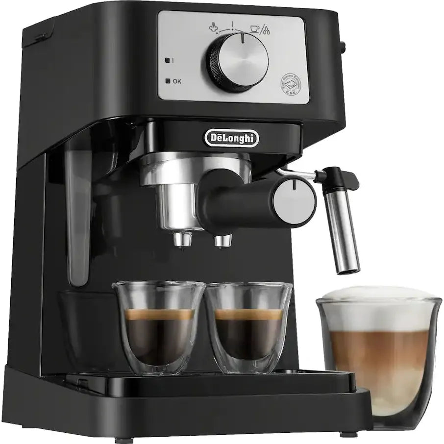 De'Longhi Stilosa 15 Bar Pump Espresso Machine, Black and Stainless
