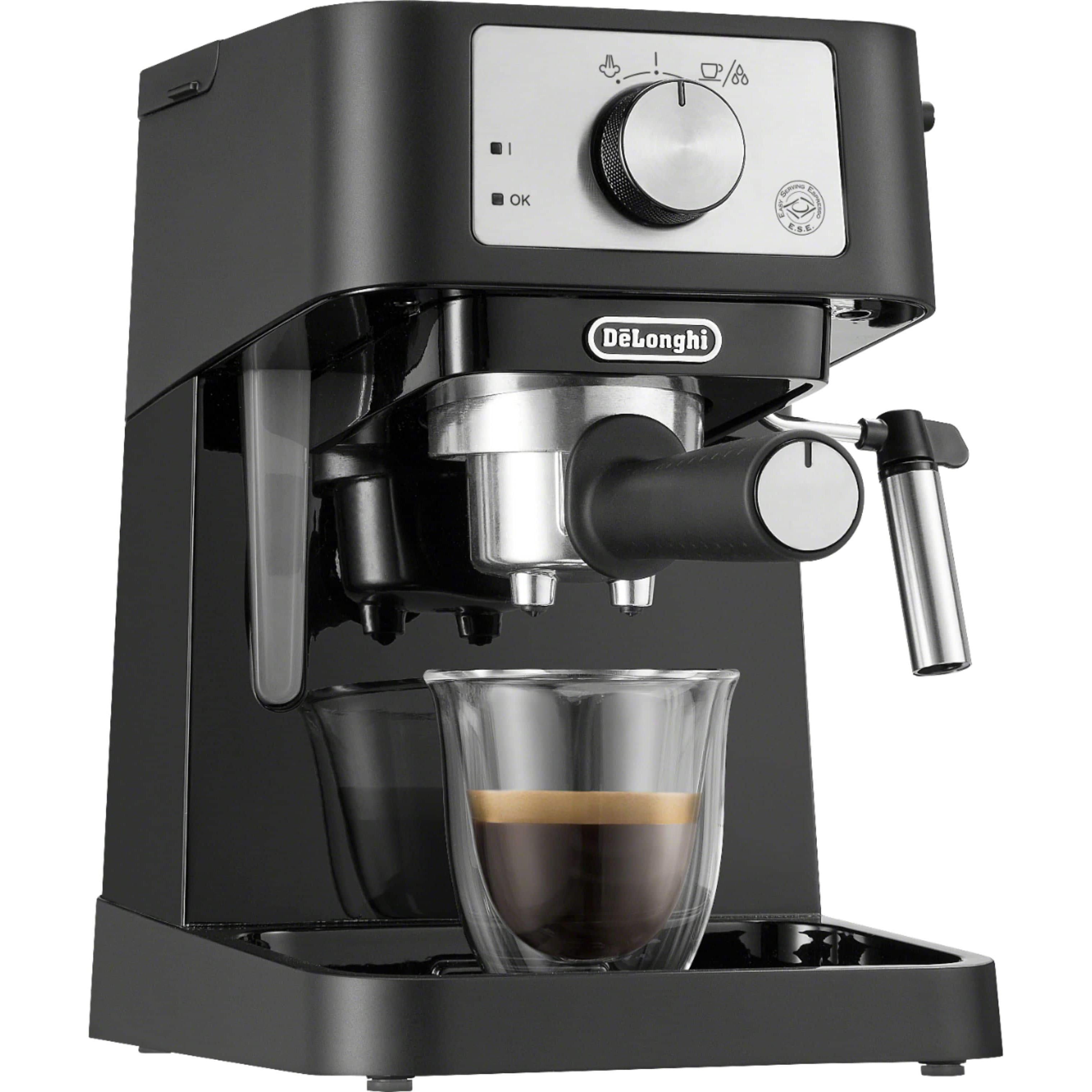 De'Longhi Stilosa 15 Bar Pump Espresso Machine, Black and Stainless