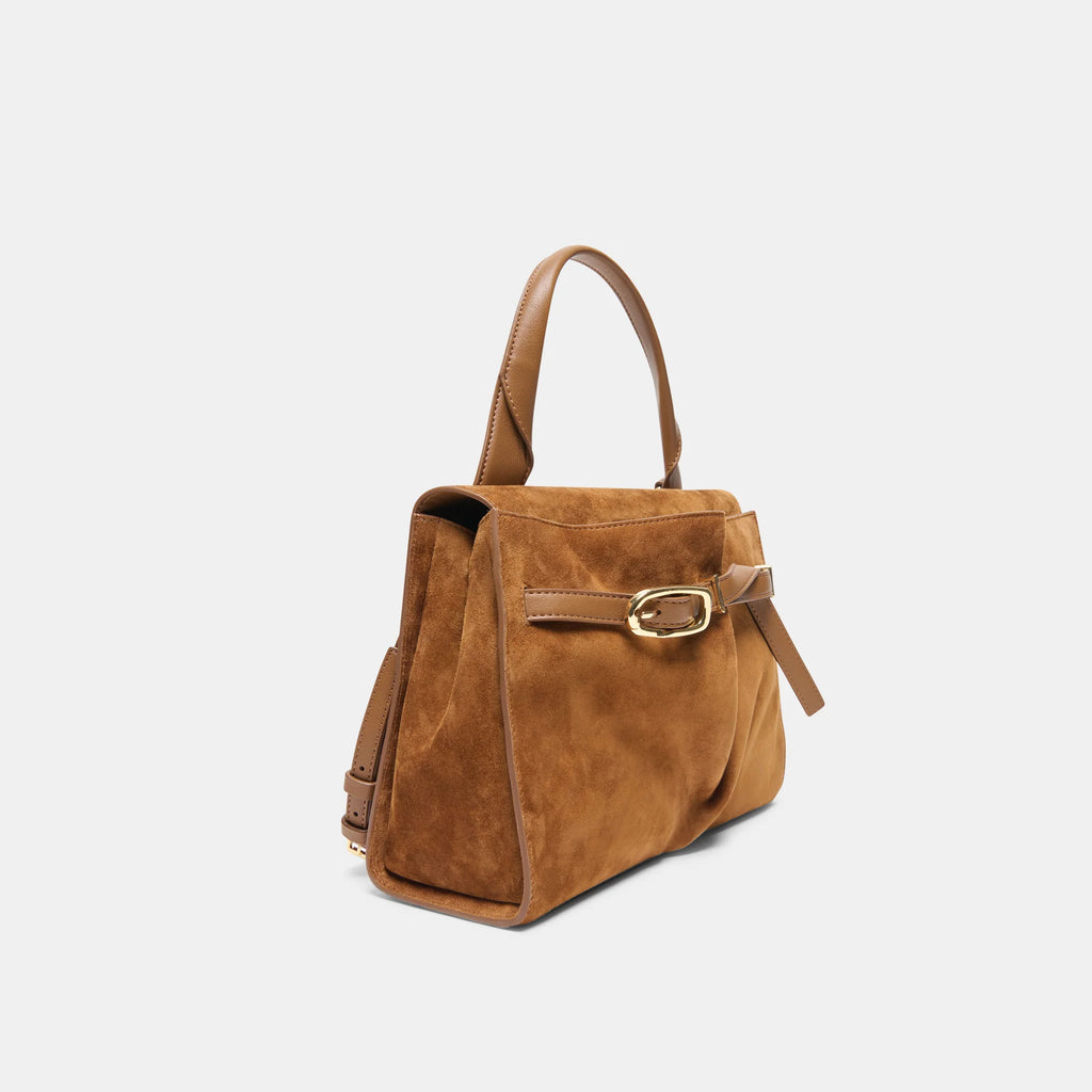Dolce Vita Borgo Suede Satchel, Dark Tan