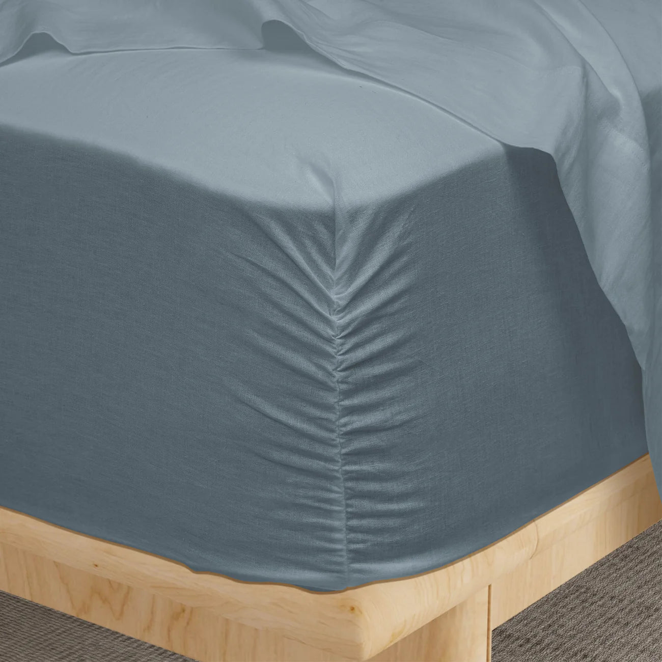Dr. Weil Blended Linen Sheets, Catalina Blue