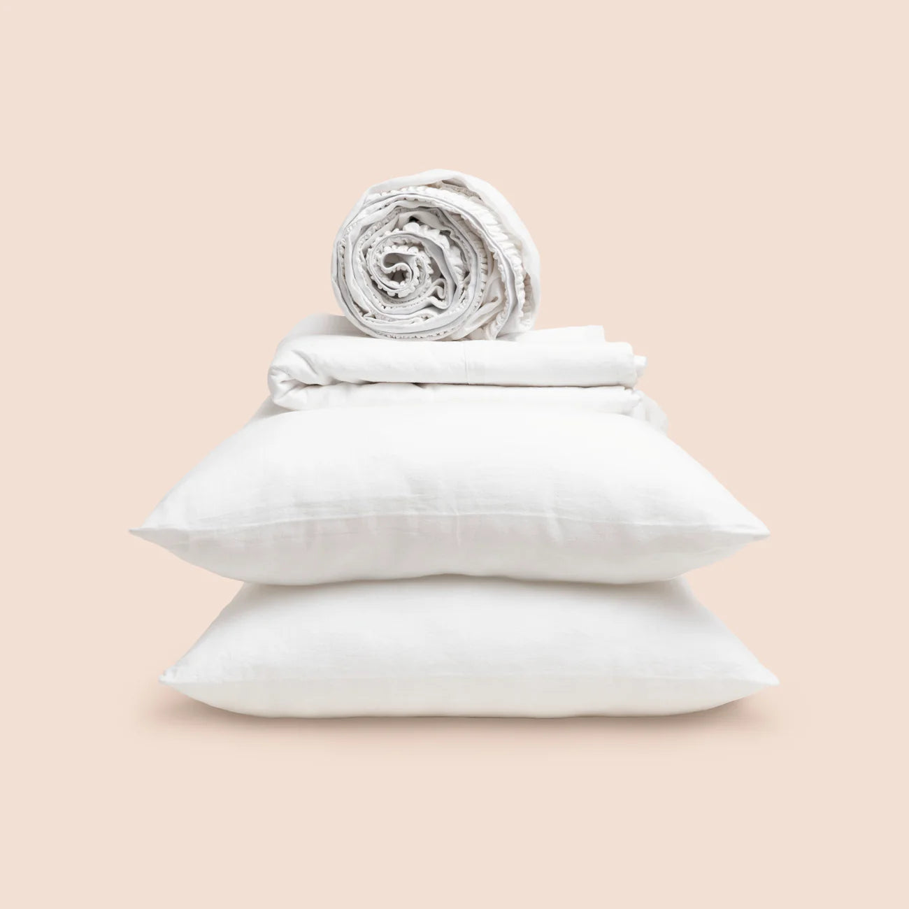 Dr. Weil Blended Linen Sheets, White