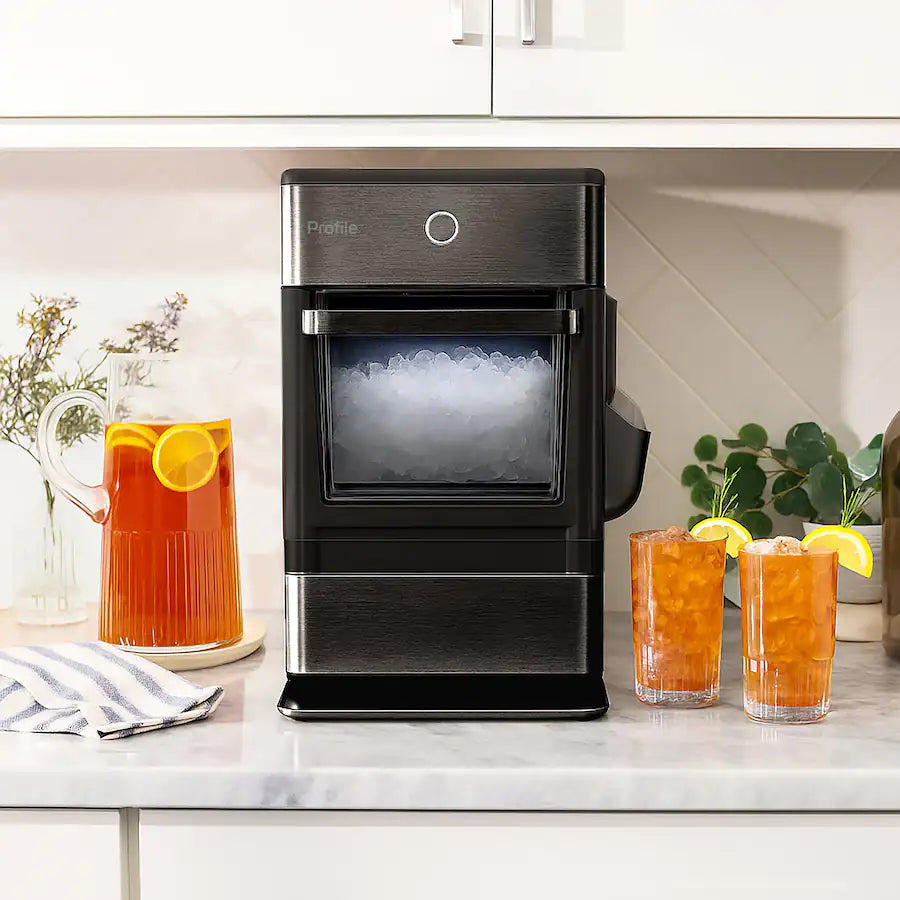 GE Profile Opal Nugget Ice Maker, Black Stainless Steel