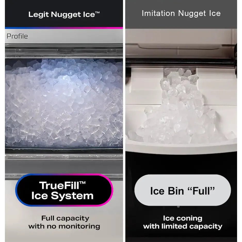 GE Profile Opal Nugget Ice Maker, Black Stainless Steel