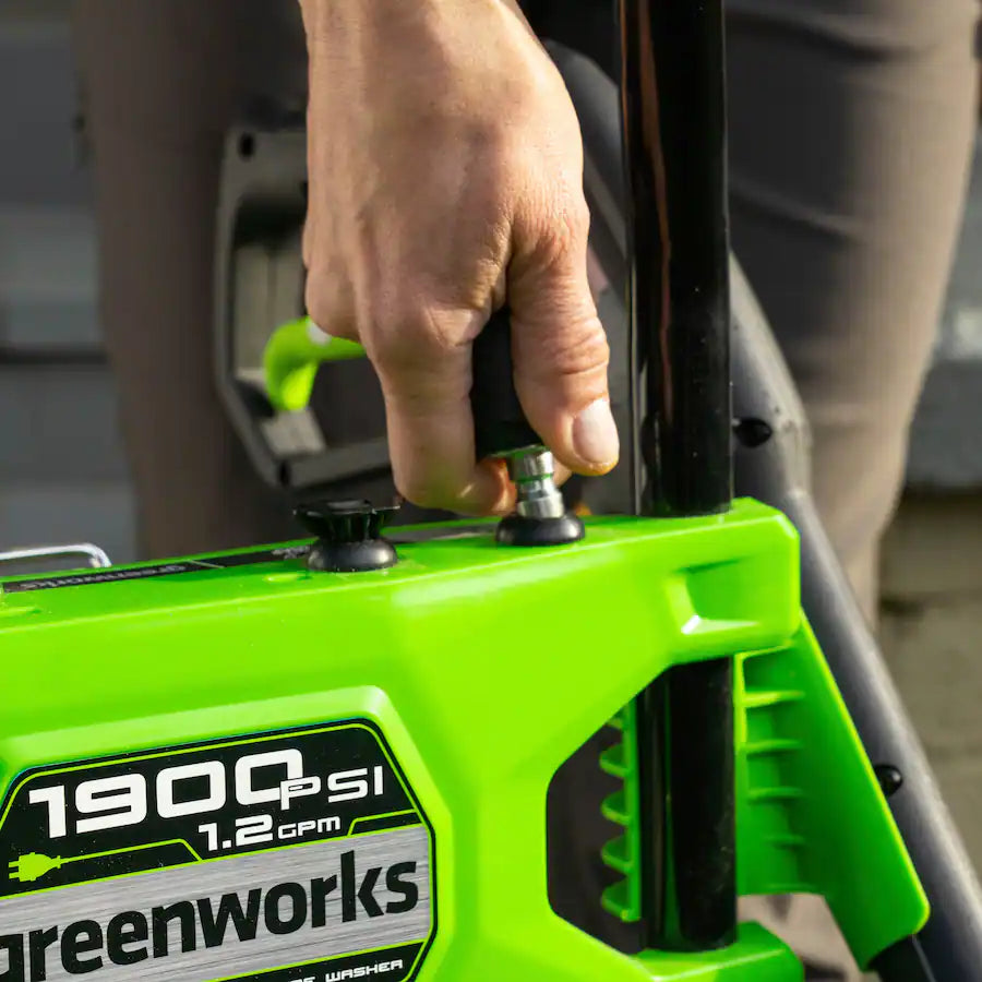 Greenworks Electric Pressure Washer up to 1900 PSI at 1.2 GPM, Green