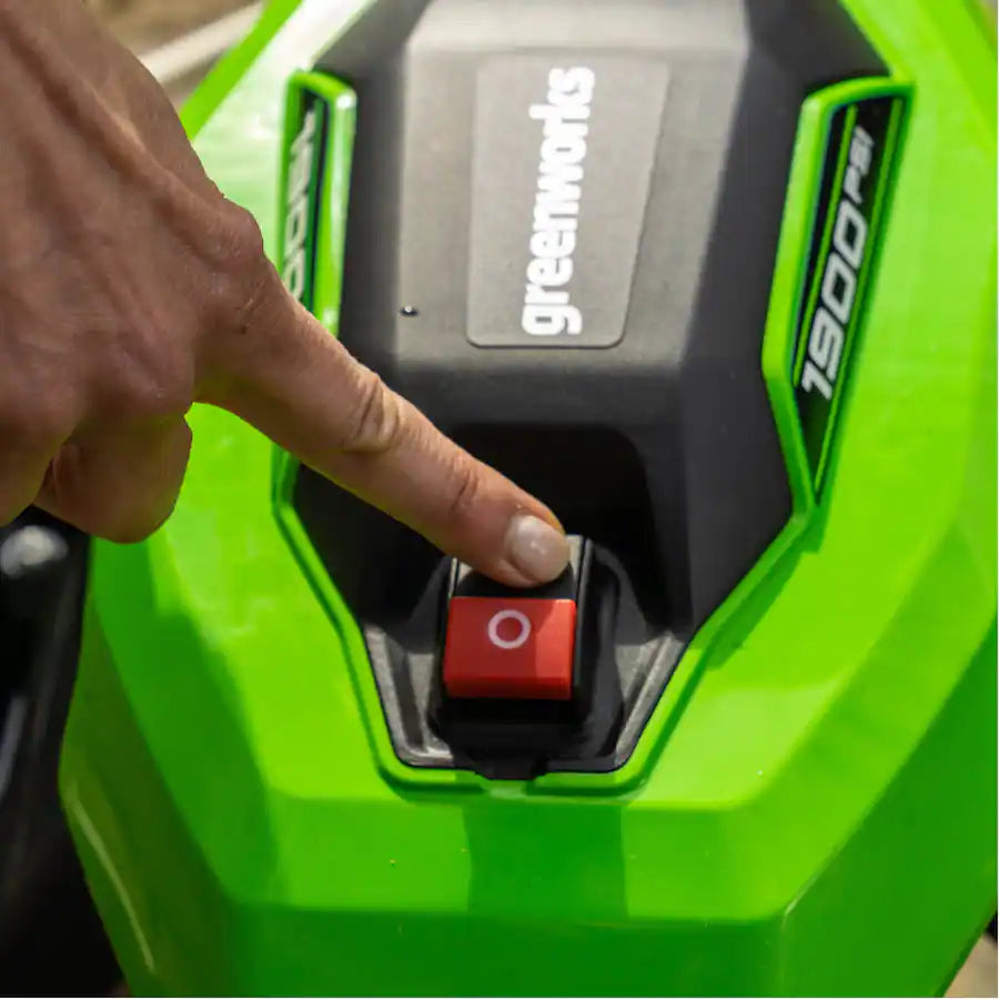 Greenworks Electric Pressure Washer up to 1900 PSI at 1.2 GPM, Green