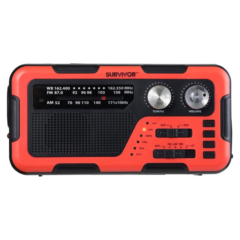 Griffin Survivor Emergency Weather Radio, Orange / Black