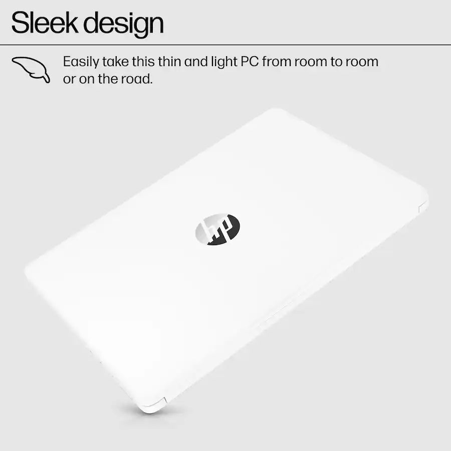 HP 14" HD Laptop Intel Celeron, Snowflake White