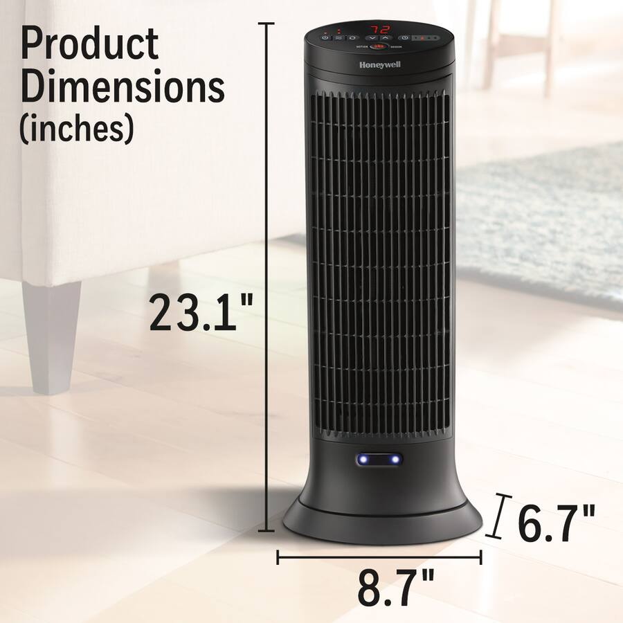 Honeywell Ceramic Tower Heater, Slate Gray