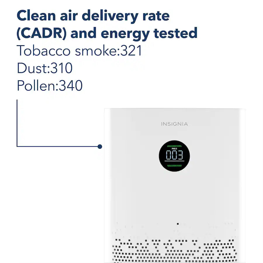 Insignia 497 Sq. Ft. HEPA Air Purifier, White
