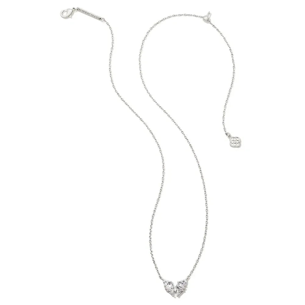 Kendra Scott Blair Butterfly Pendant Necklace, White Crystal