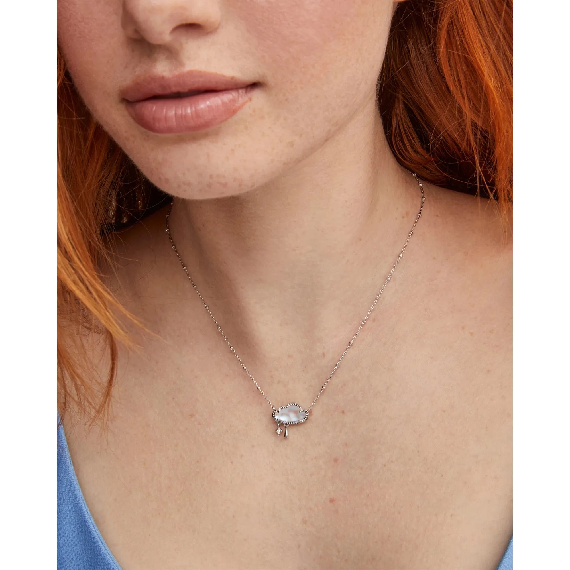 Kendra Scott Celeste Cloud Necklace, Silver