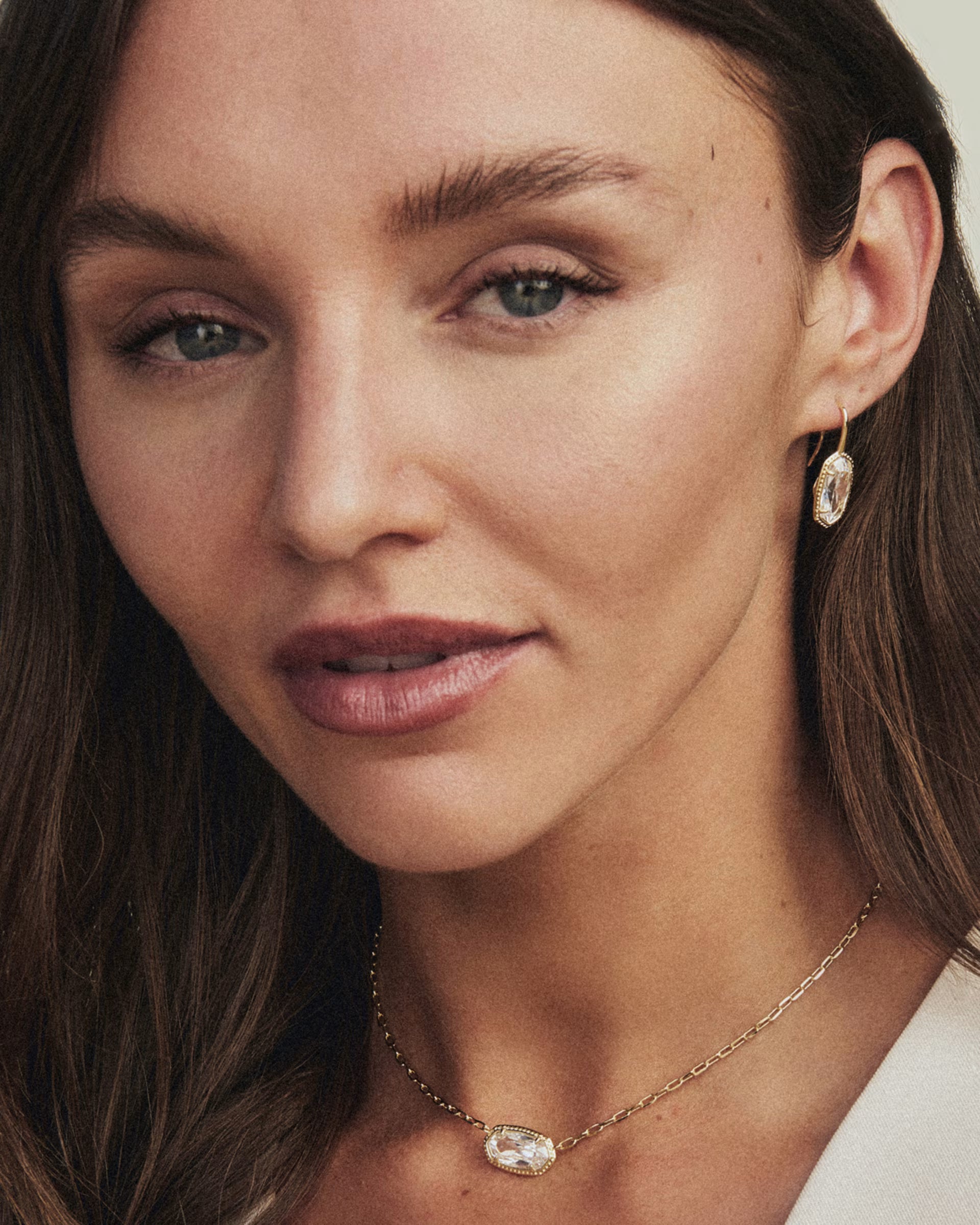 Kendra Scott Elisa Luxe Necklace, White CZ