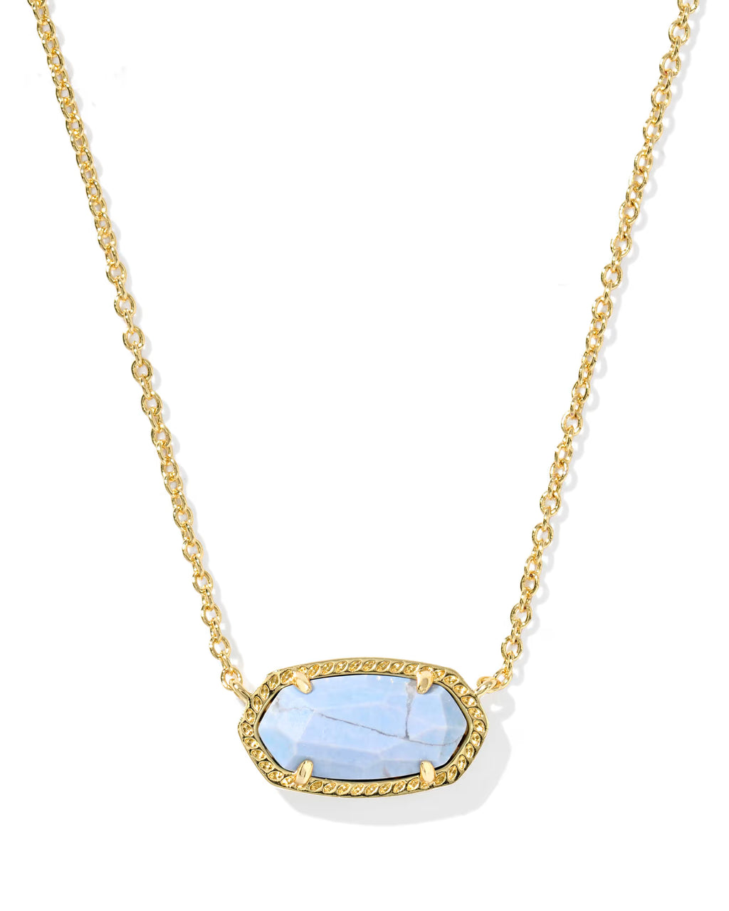 Kendra Scott Elisa Necklace, Variegated Light Blue Magnesite