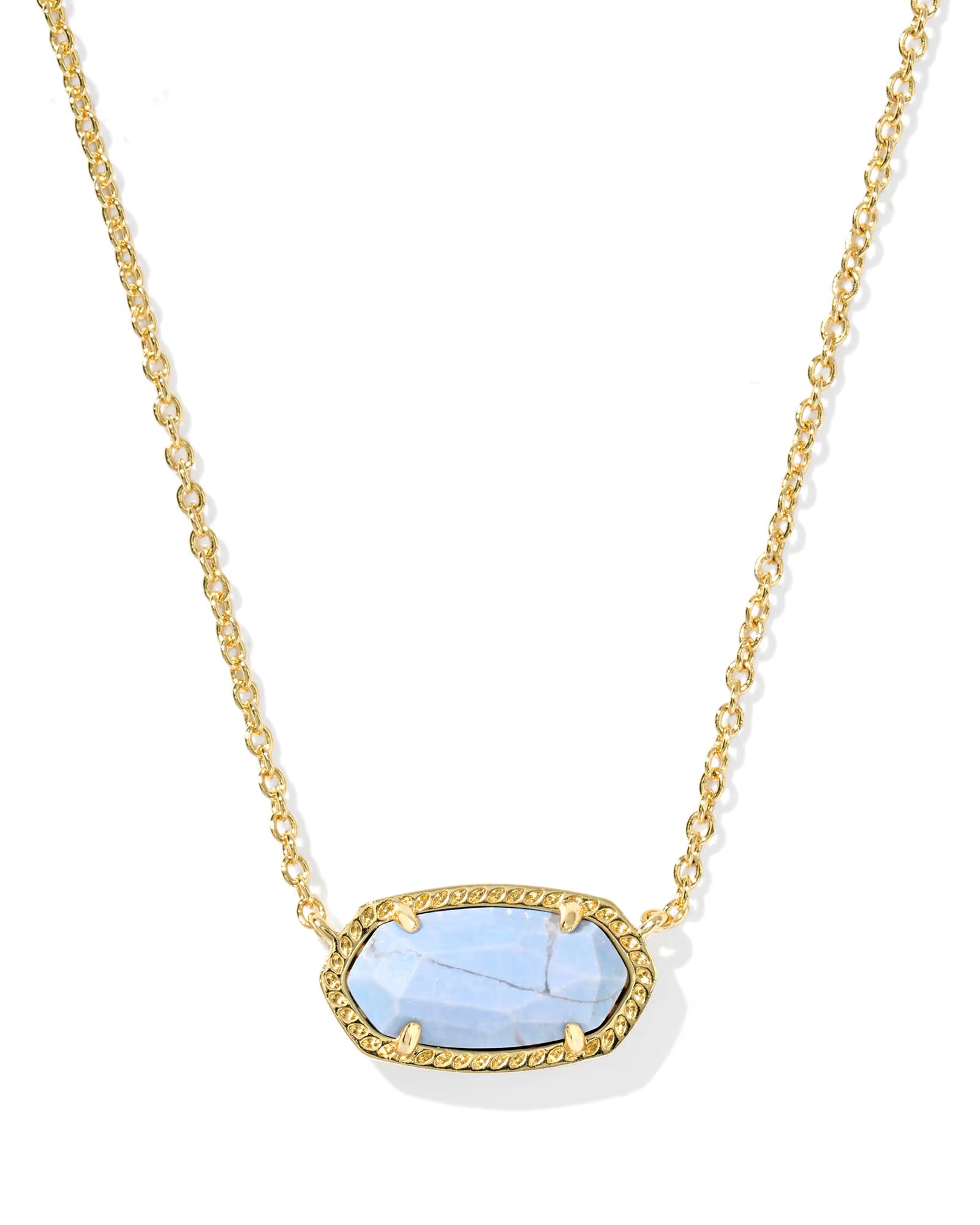 Kendra Scott Elisa Necklace, Variegated Light Blue Magnesite