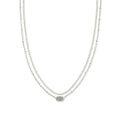 Kendra Scott Emilie Iridescent Drusy Multistrand Necklace, Silver