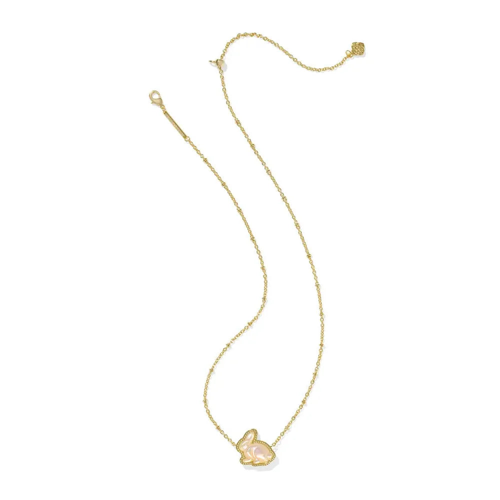 Kendra Scott Gold Bunny Necklace, Mother of Pearl