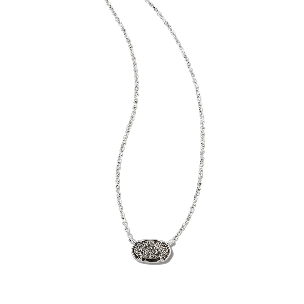 Kendra Scott Grayson Short Pendant Necklace, Platinum Drusy