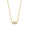 Kendra Scott Grayson White Crystal Pendant Necklace, Gold