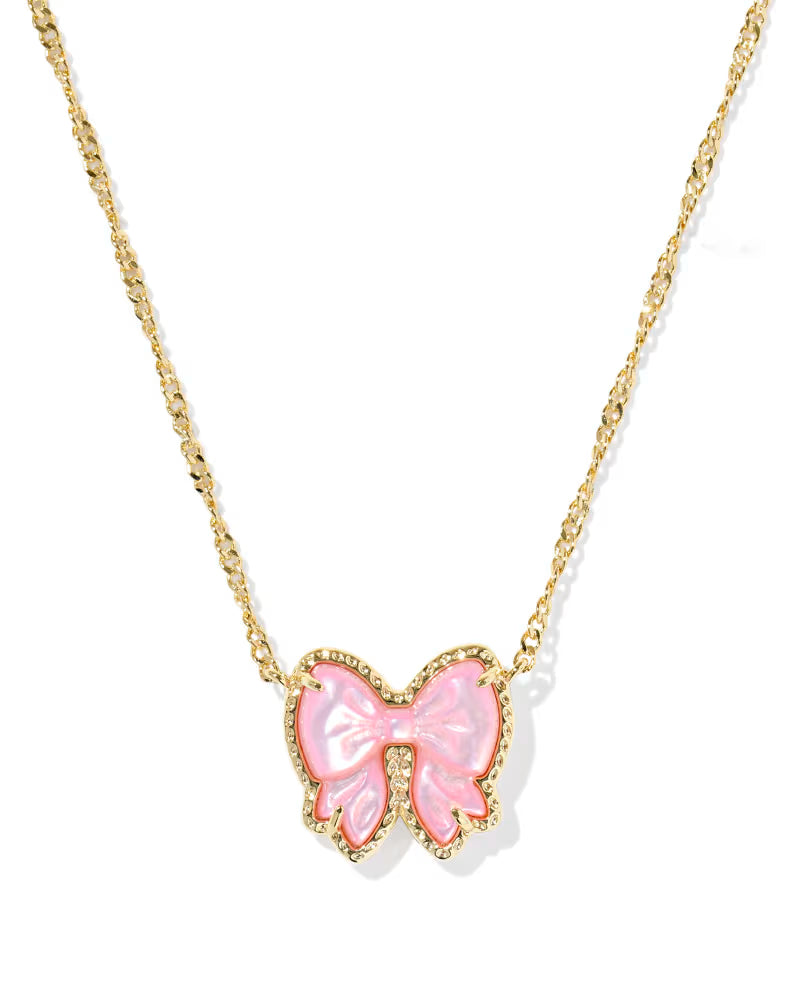 Kendra Scott Haley Bow Reversible Necklace, Blush Mother of Pearl