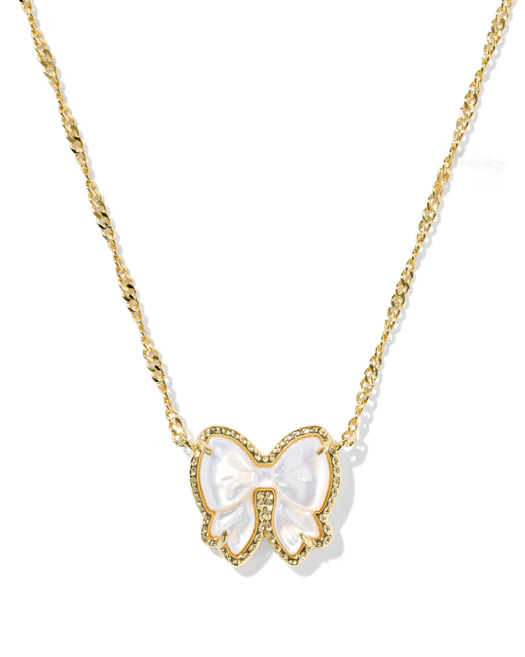 Kendra Scott Haley Bow Reversible Necklace, Ivory Mother of Pearl