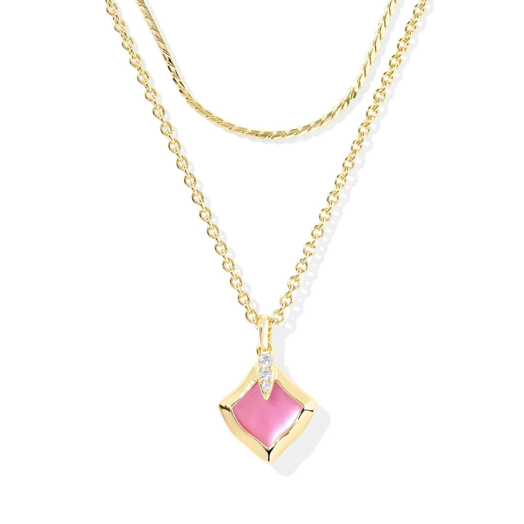 Kendra Scott Joelle Gold Multi Strand Necklace, Azalea Illusion