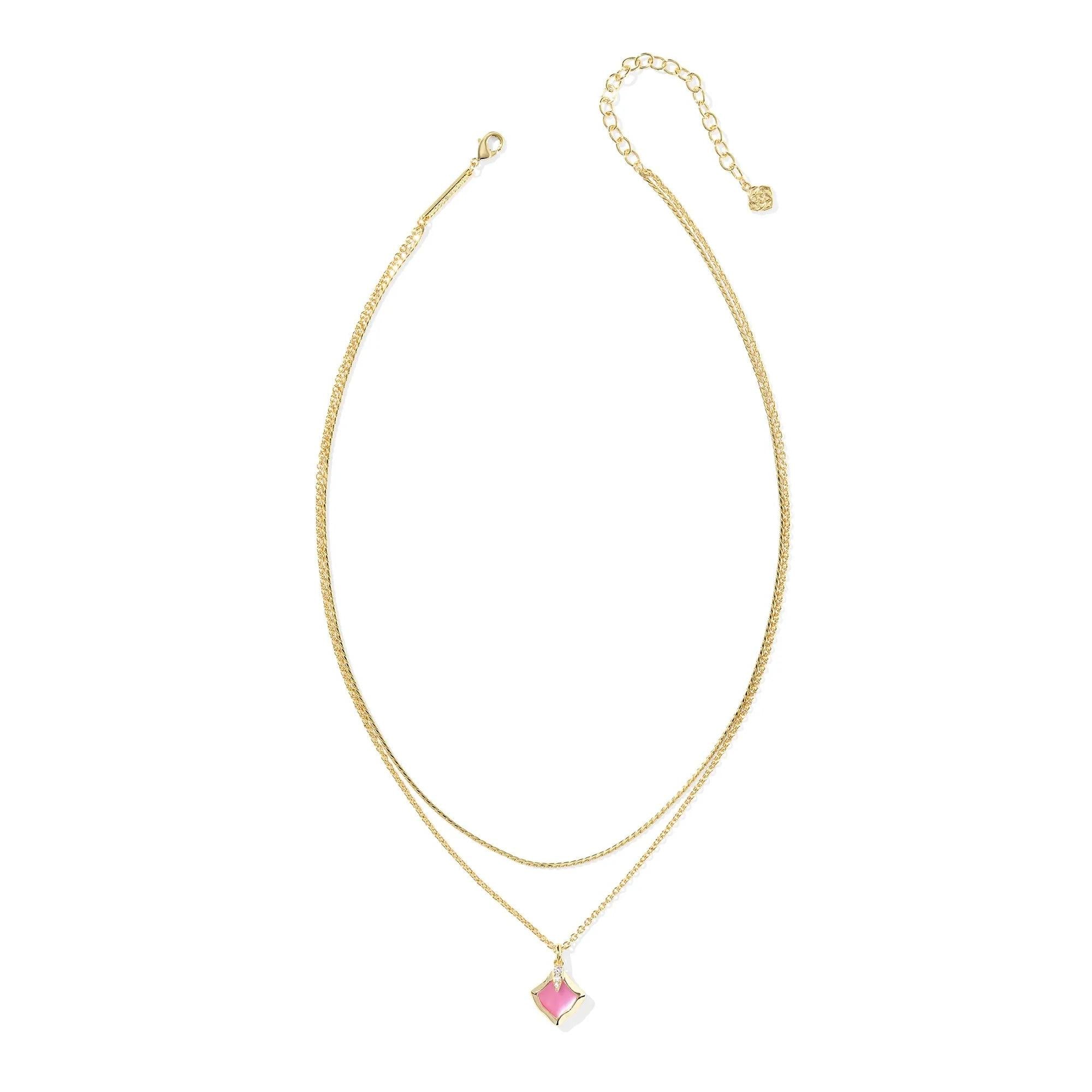 Kendra Scott Joelle Gold Multi Strand Necklace, Azalea Illusion
