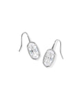Kendra Scott Lee Luxe Drop Silver Earrings, White CZ