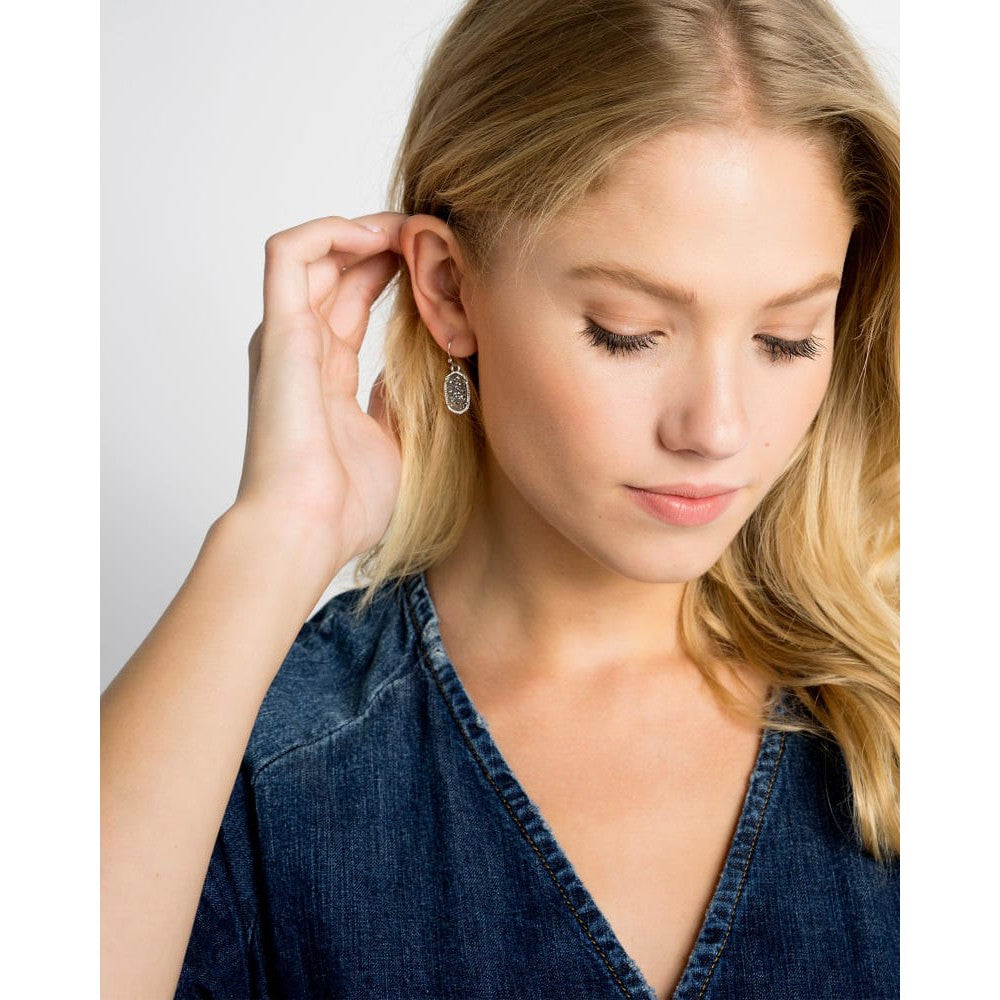 Kendra Scott Lee Silver Drop Earrings, Mother of Pearl