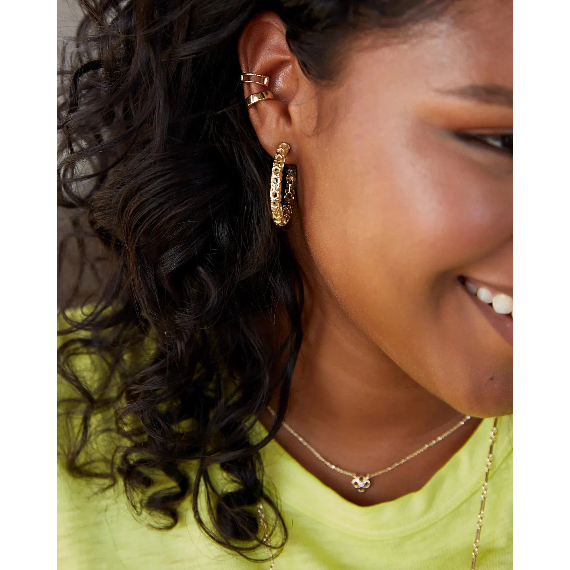 Kendra Scott Maggie Filigree Hoop Earrings, Gold