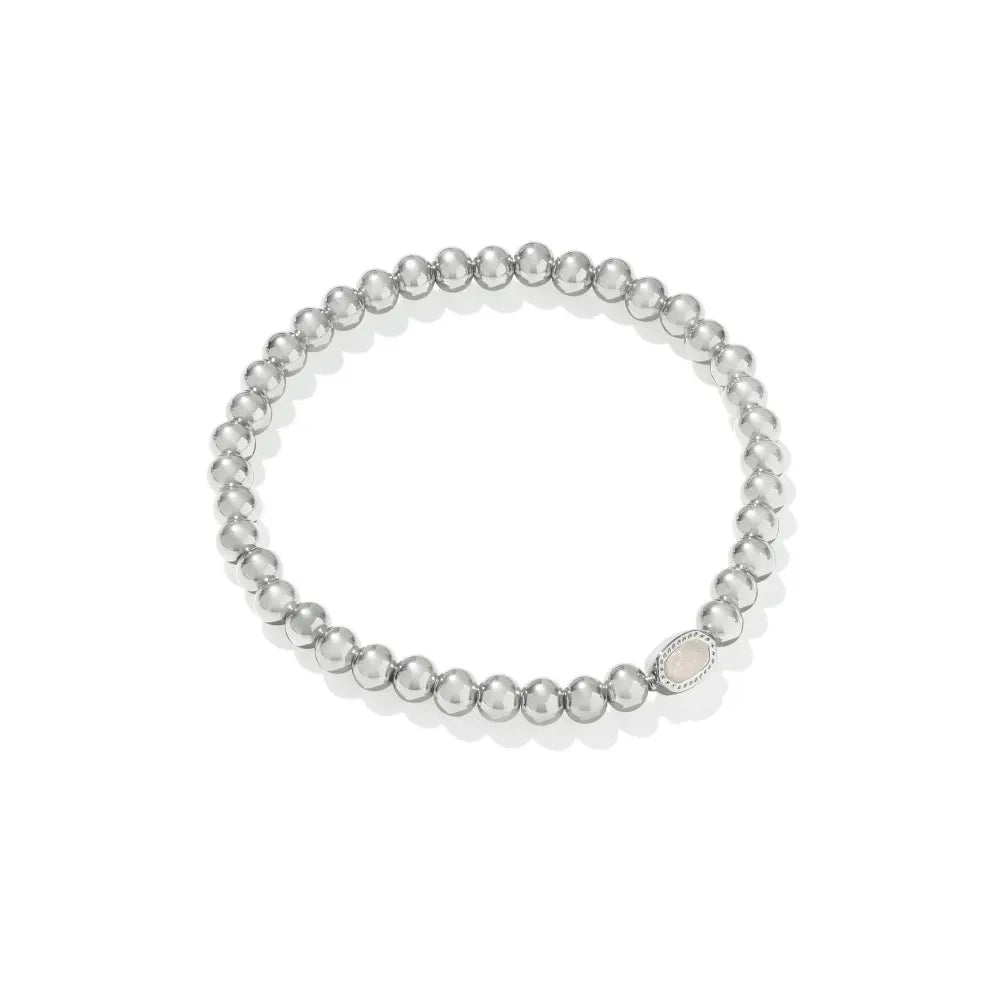 Kendra Scott Mini Elaina Stretch Bracelet, Silver & Drusy