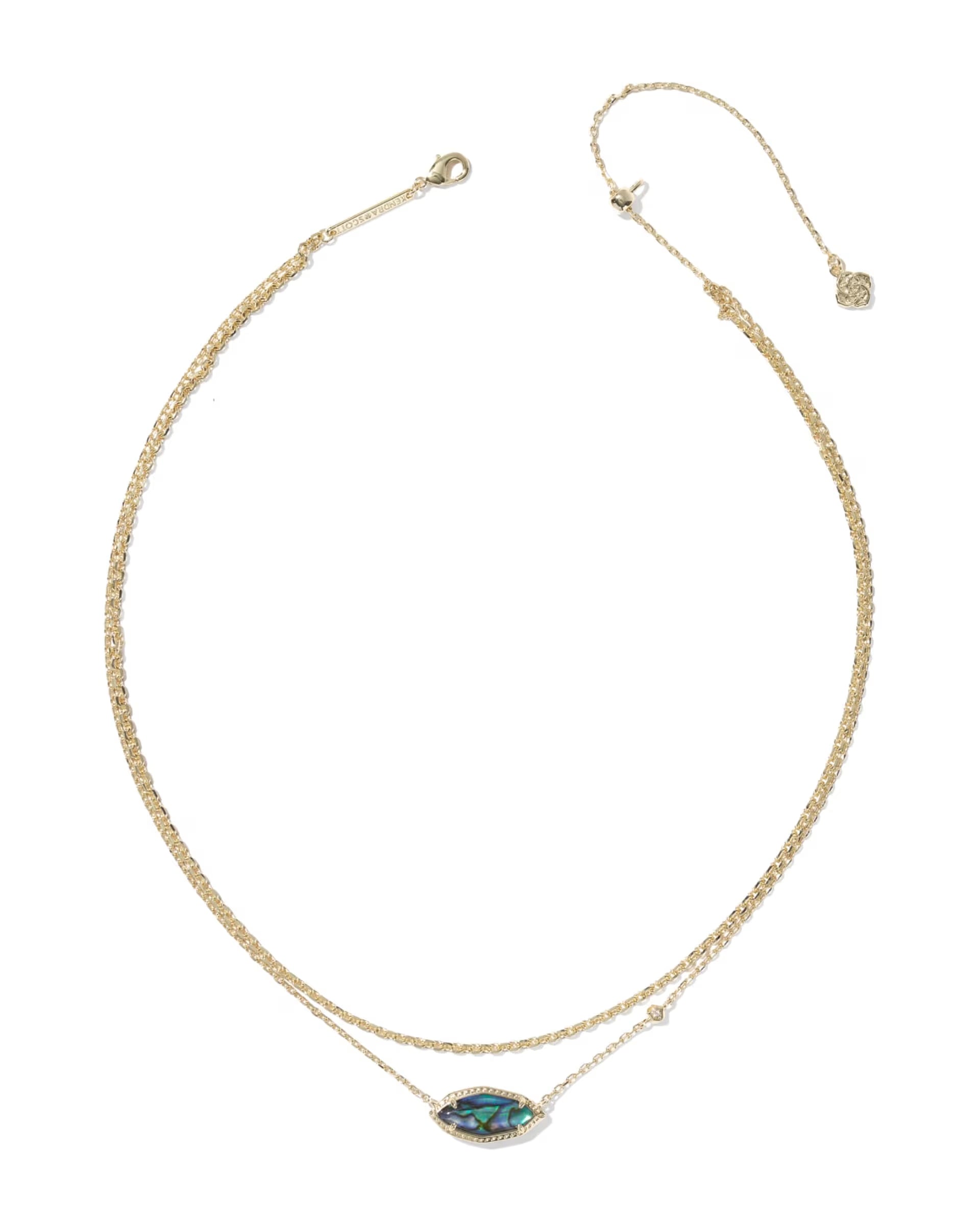 Kendra Scott Ophelia Multi Strand Necklace, Abalone Shell