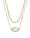 Kendra Scott Ophelia Multi Strand Necklace, Iridescent Abalone Shell