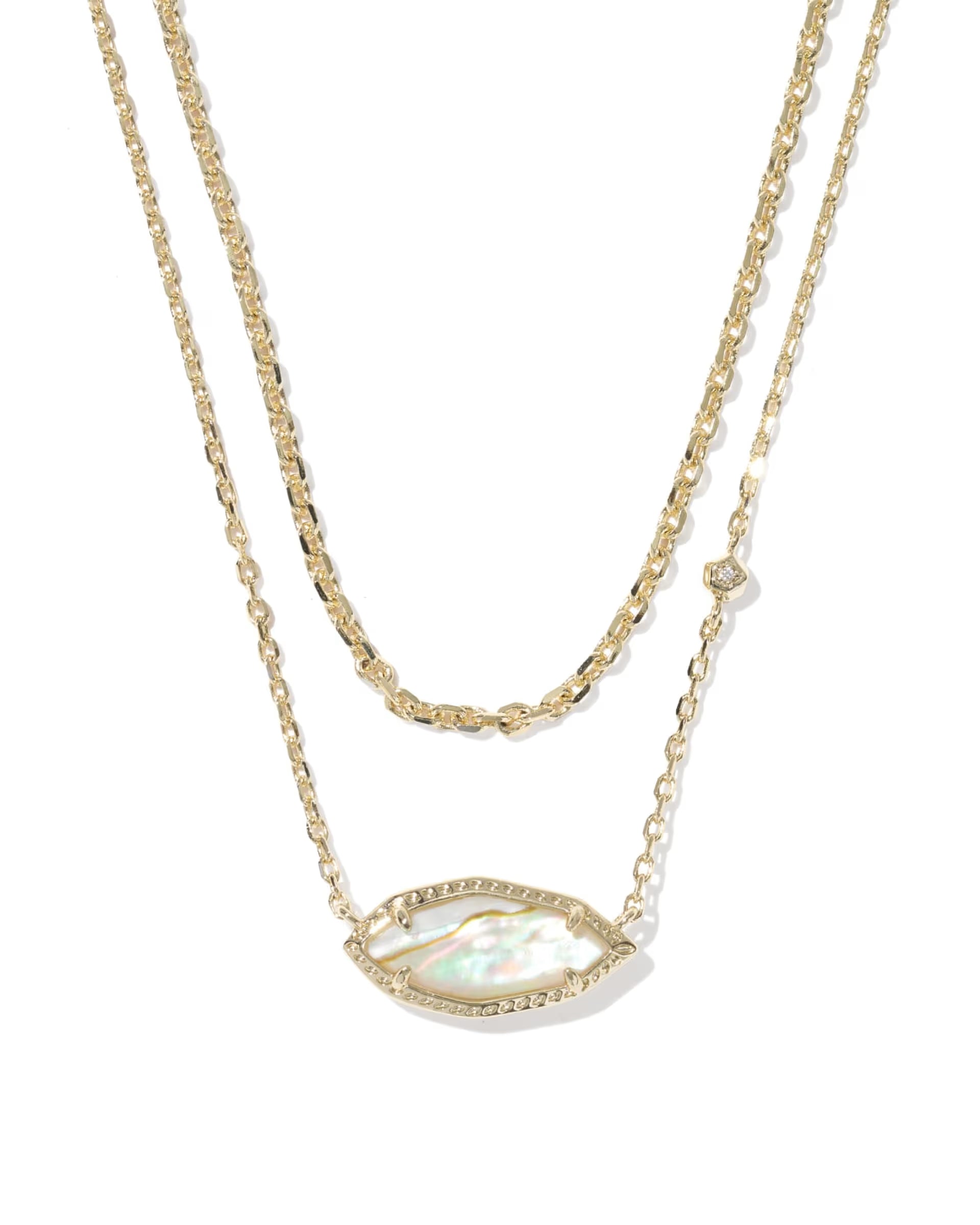 Kendra Scott Ophelia Multi Strand Necklace, Iridescent Abalone Shell