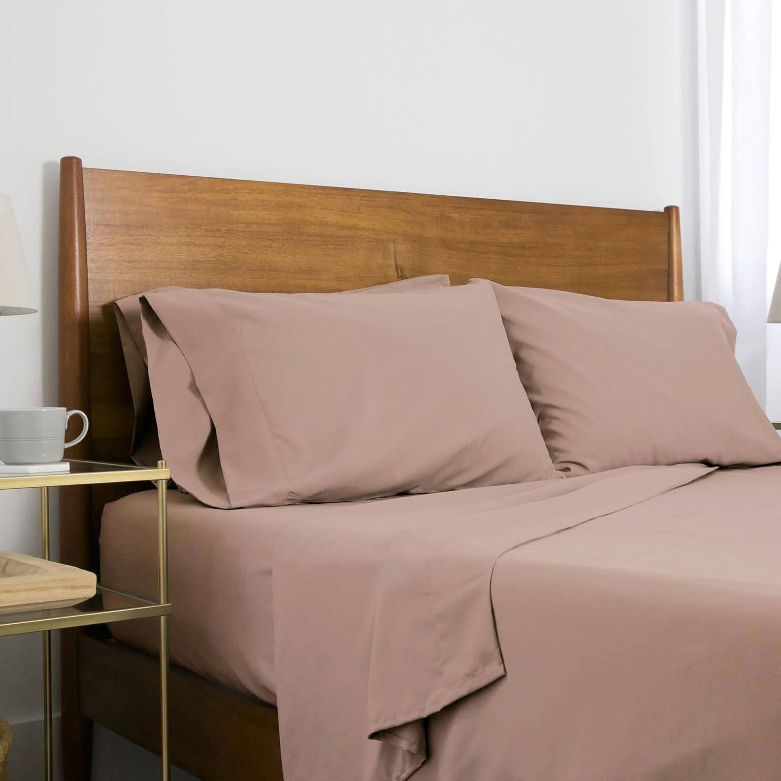 Luxe Microfiber 6 Piece Sheet Set, Mauve