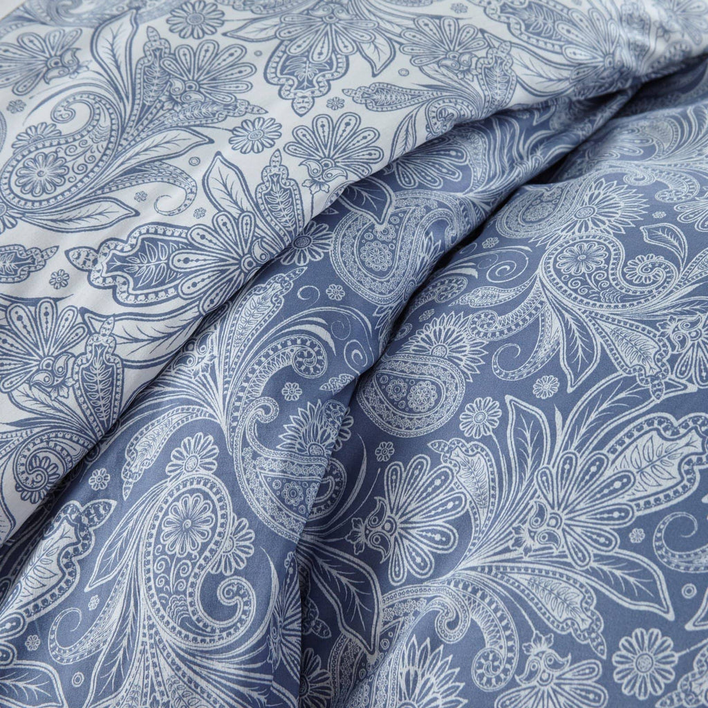 Madeline Reversible Duvet Cover Set, Blue